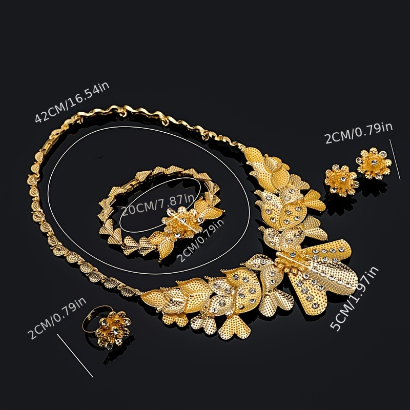 Middle Eastern Women's Jewelry Set Rhinestone Combo